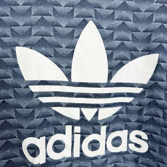 ADIDAS | Dark Blue Short Sleeve Sweatshirt Top Trefoil Logo Women’s Size Large - Picture 4 of 7